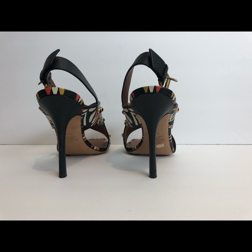 Valentino Hand-Painted Slingback heels with multi-colored studs - Picture 7 of 8